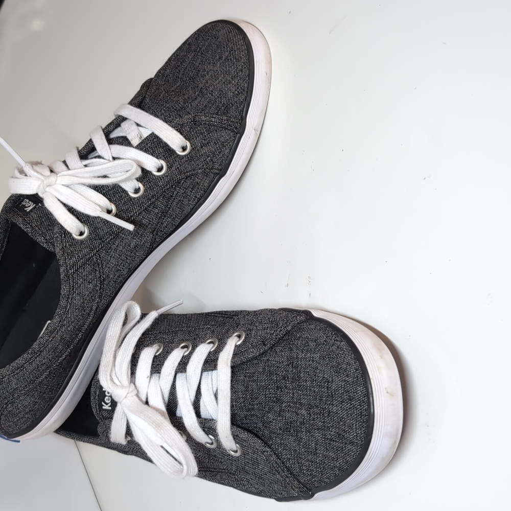 Keds Coursa Heathered Black Shoes Lace Up Casual Fabric Sneakers Womens Size 8 - Picture 2 of 16